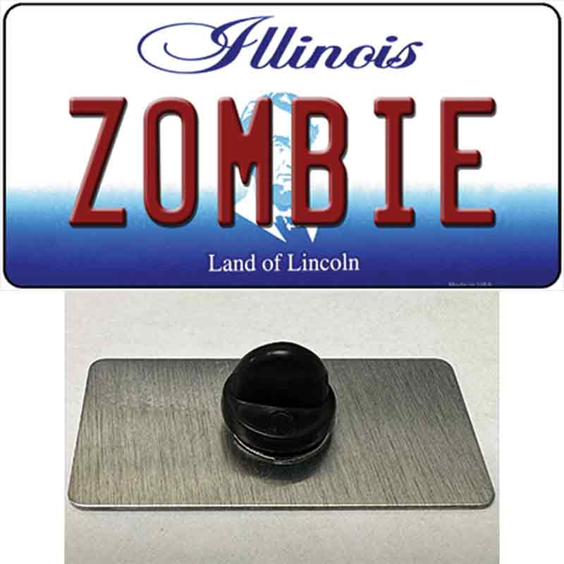 Zombie Illinois Novelty Metal Hat Pin