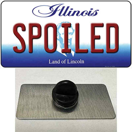 Spoiled Illinois Novelty Metal Hat Pin