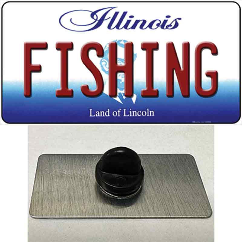 Fishing Illinois Novelty Metal Hat Pin