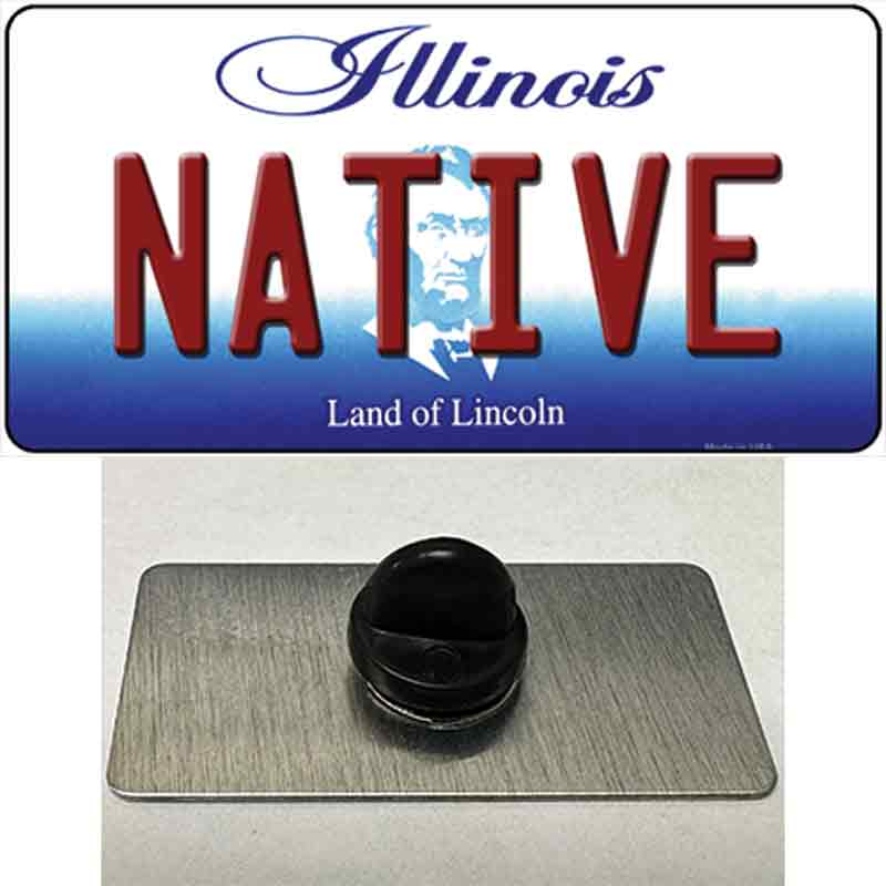 Native Illinois Novelty Metal Hat Pin