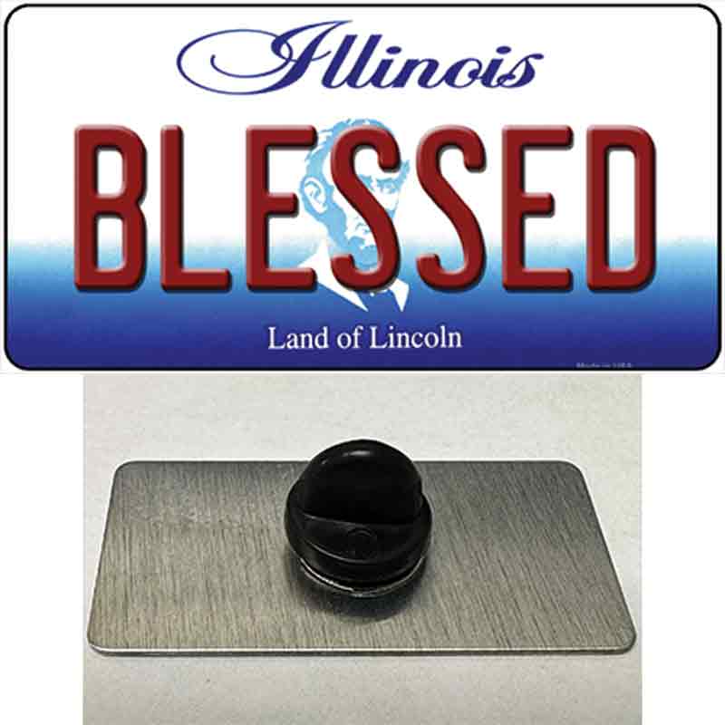 Blessed Illinois Novelty Metal Hat Pin