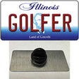 Golfer Illinois Novelty Metal Hat Pin