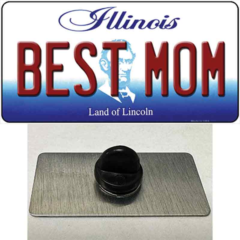 Best Mom Illinois Novelty Metal Hat Pin