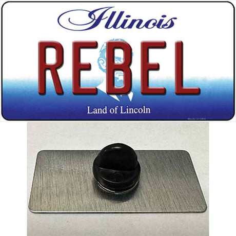 Rebel Illinois Novelty Metal Hat Pin