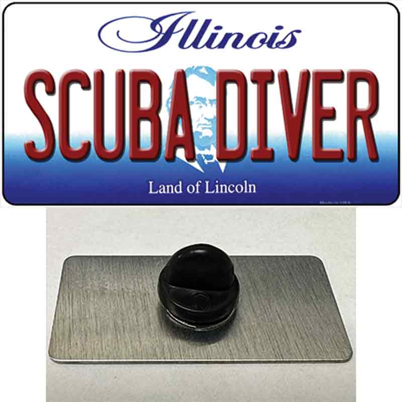 Scuba Diver Illinois Novelty Metal Hat Pin