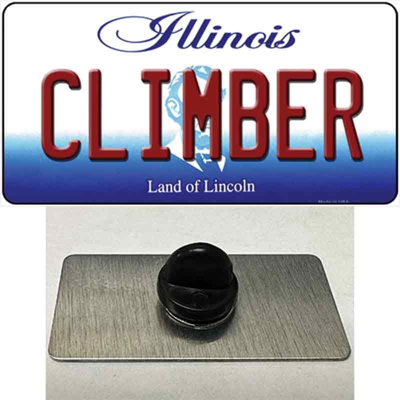 Climber Illinois Novelty Metal Hat Pin