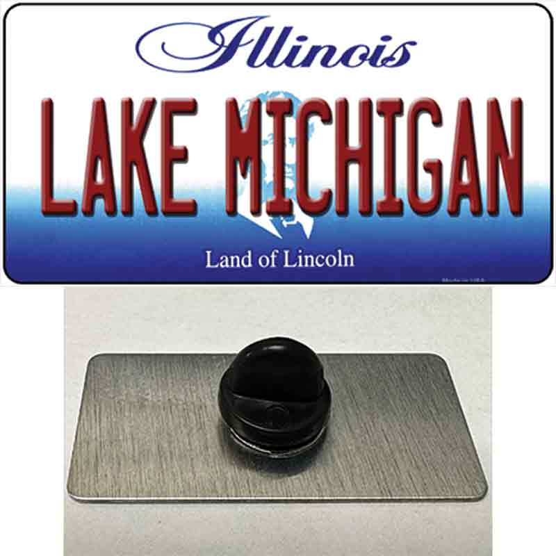 Lake Michigan Illinois Novelty Metal Hat Pin