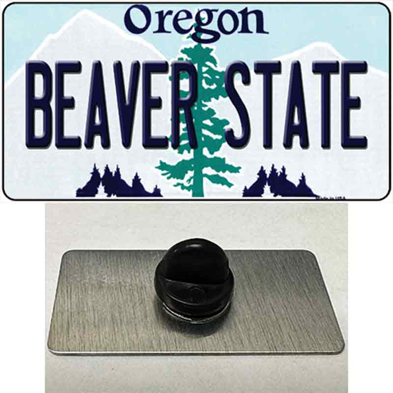 Beaver State Oregon Novelty Metal Hat Pin