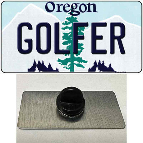 Golfer Oregon Novelty Metal Hat Pin