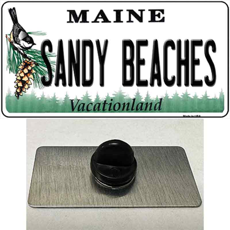 Sandy Beaches Maine Novelty Metal Hat Pin