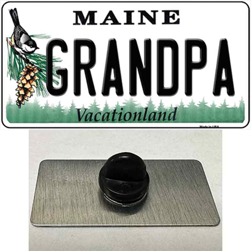 Grandpa Maine Novelty Metal Hat Pin