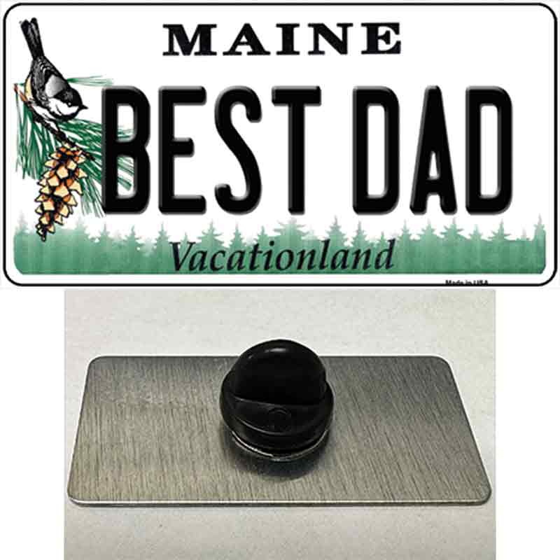 Best Dad Maine Novelty Metal Hat Pin