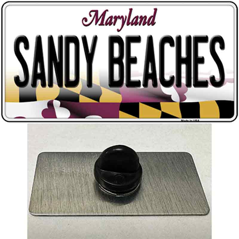 Sandy Beaches Maryland Novelty Metal Hat Pin