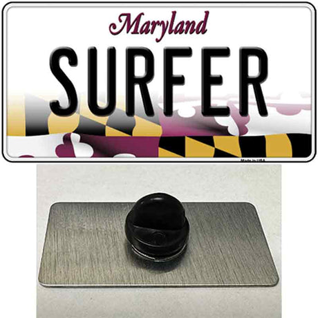 Surfer Maryland Novelty Metal Hat Pin