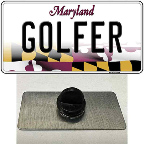 Golfer Maryland Novelty Metal Hat Pin