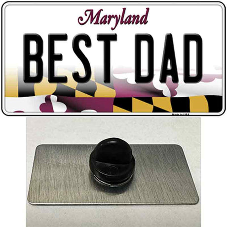 Best Dad Maryland Novelty Metal Hat Pin