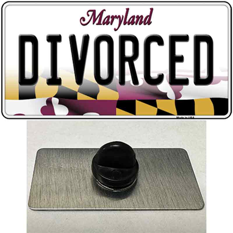 Divorced Maryland Novelty Metal Hat Pin