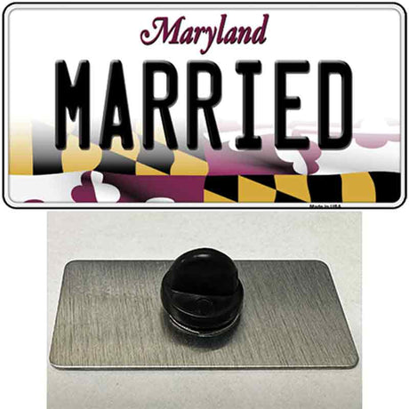 Married Maryland Novelty Metal Hat Pin