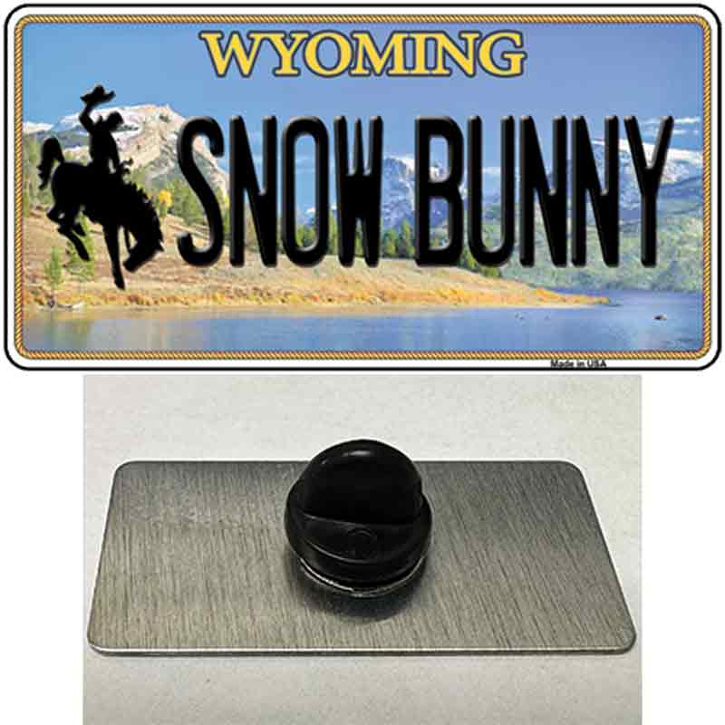 Snow Bunny Wyoming Novelty Metal Hat Pin