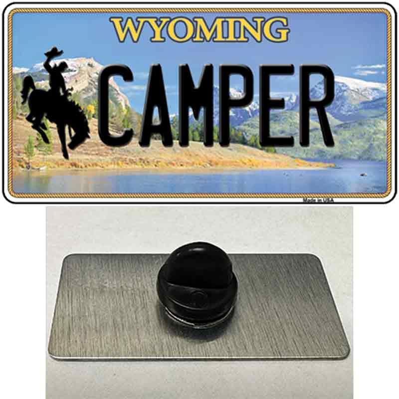 Camper Wyoming Novelty Metal Hat Pin