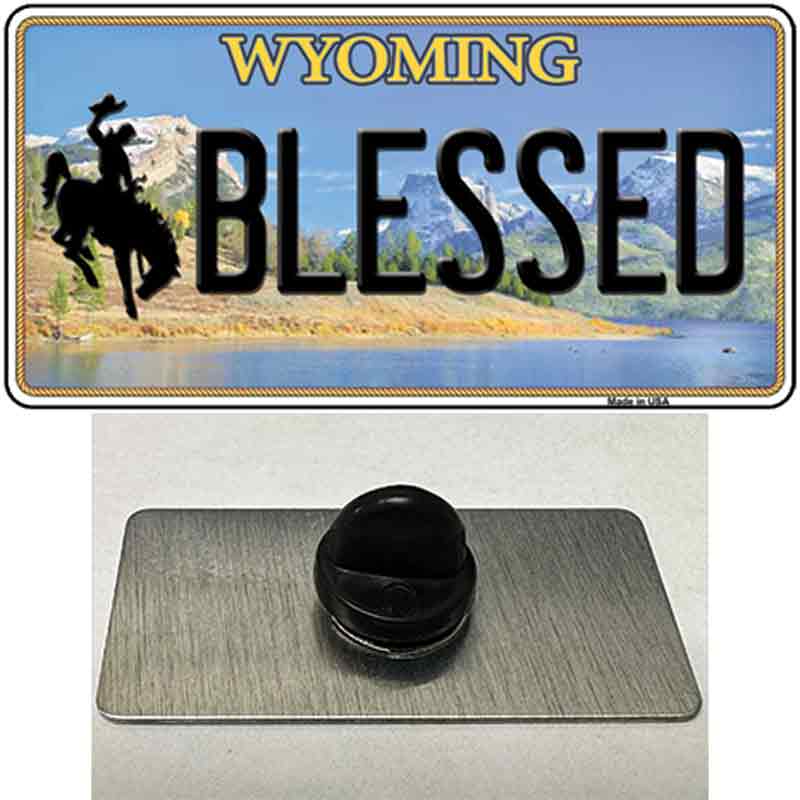 Blessed Wyoming Novelty Metal Hat Pin