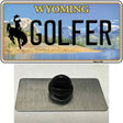 Golfer Wyoming Novelty Metal Hat Pin