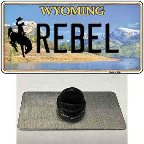 Rebel Wyoming Novelty Metal Hat Pin