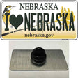 I Love Nebraska Novelty Metal Hat Pin