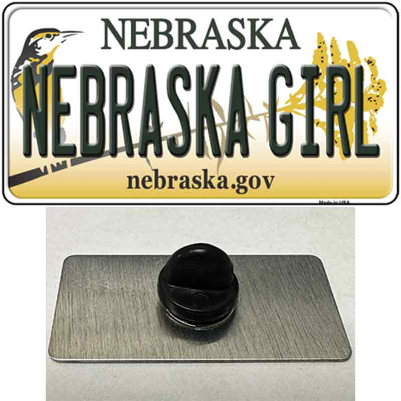 Nebraska Girl Novelty Metal Hat Pin