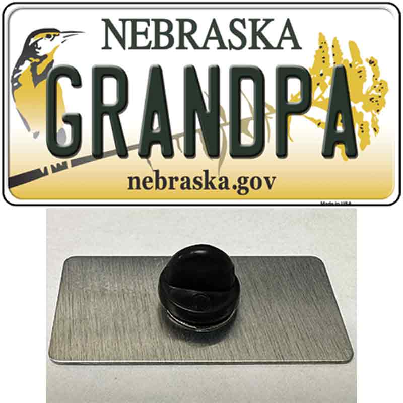 Grandpa Nebraska Novelty Metal Hat Pin