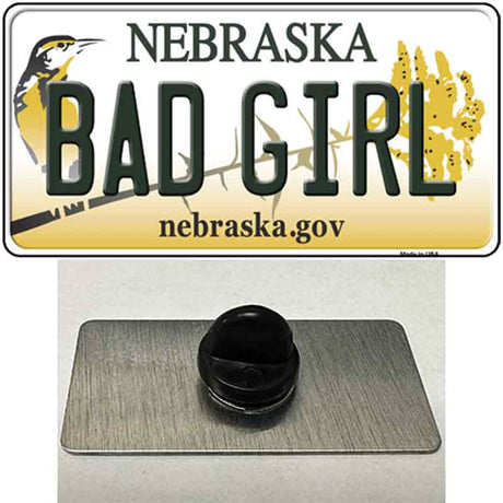 Bad Girl Nebraska Novelty Metal Hat Pin