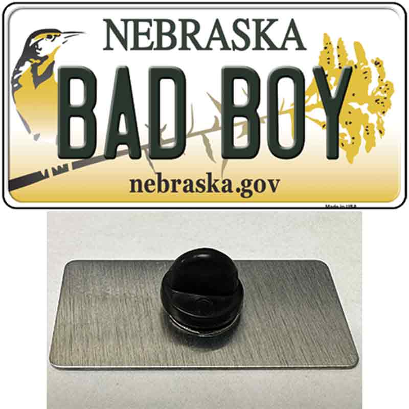 Bad Boy Nebraska Novelty Metal Hat Pin