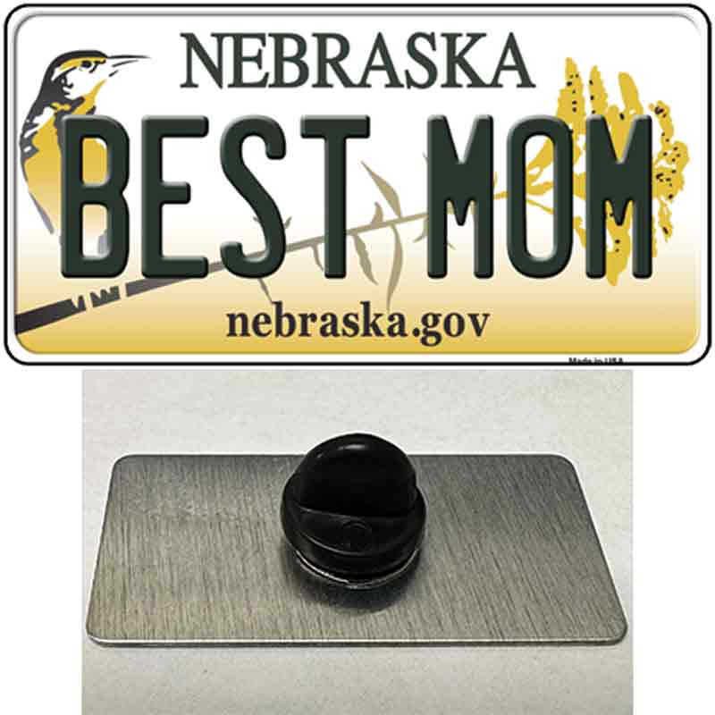 Best Mom Nebraska Novelty Metal Hat Pin