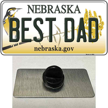 Best Dad Nebraska Novelty Metal Hat Pin