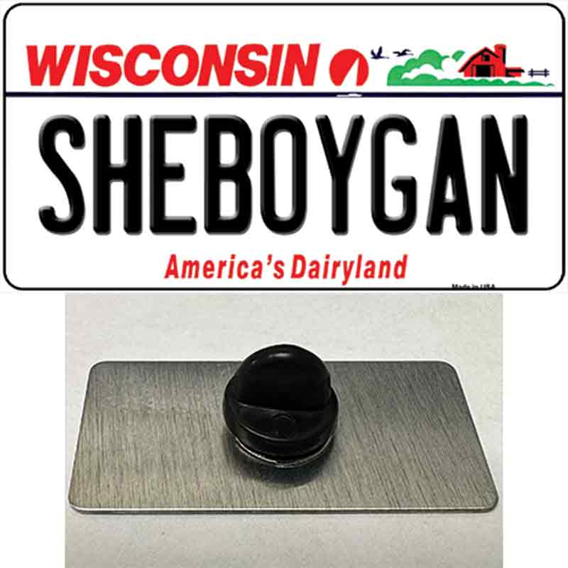 Sheboygan Wisconsin Novelty Metal Hat Pin