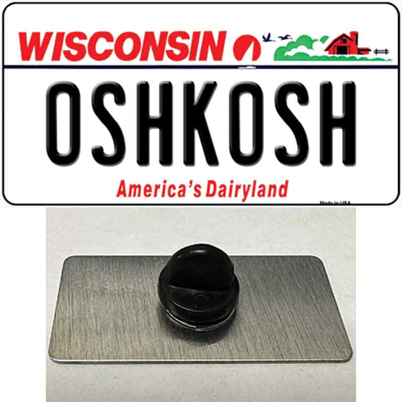 Oshkosh Wisconsin Novelty Metal Hat Pin