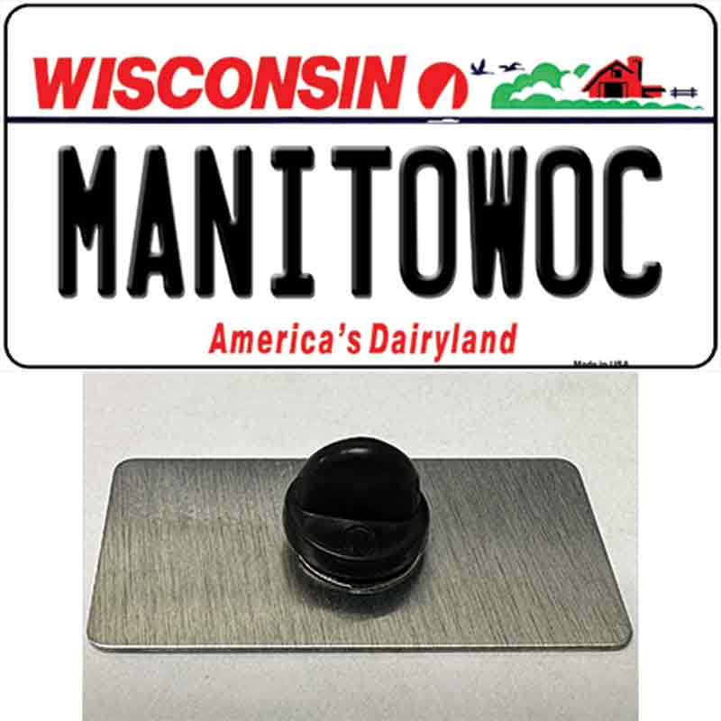 Manitowoc Wisconsin Novelty Metal Hat Pin