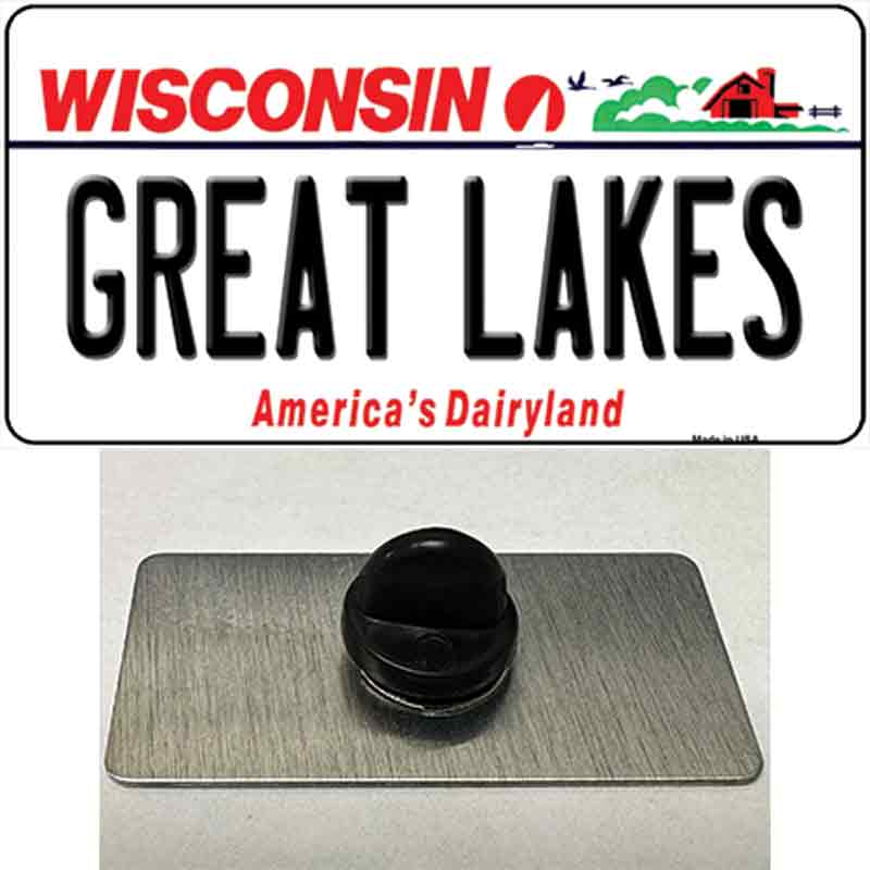 Great Lakes Wisconsin Novelty Metal Hat Pin