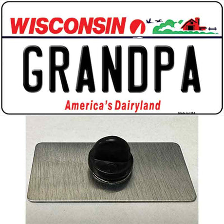 Grandpa Wisconsin Novelty Metal Hat Pin