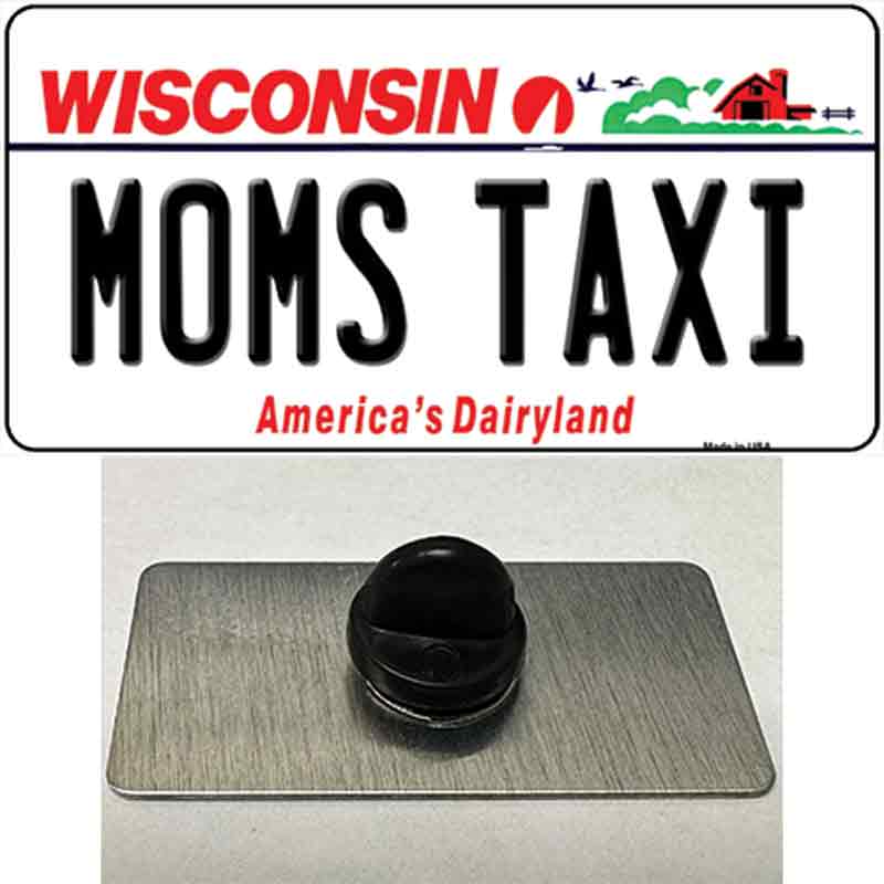 Moms Taxi Wisconsin Novelty Metal Hat Pin