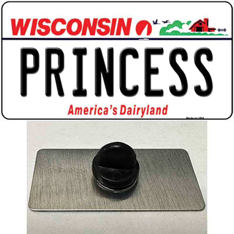 Princess Wisconsin Novelty Metal Hat Pin