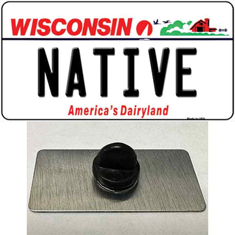 Native Wisconsin Novelty Metal Hat Pin