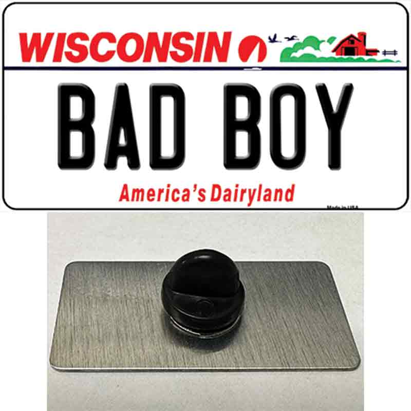 Bad Boy Wisconsin Novelty Metal Hat Pin