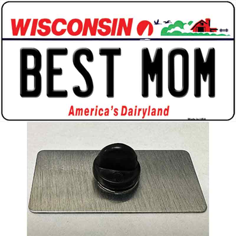 Best Mom Wisconsin Novelty Metal Hat Pin