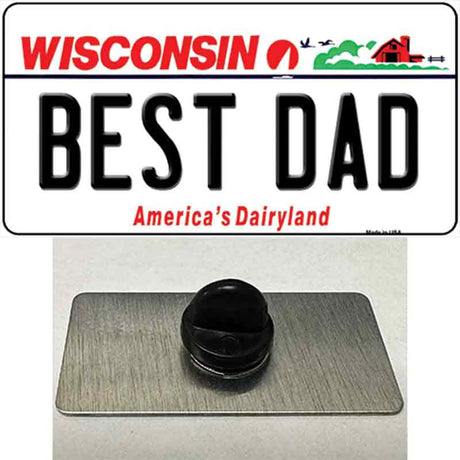 Best Dad Wisconsin Novelty Metal Hat Pin