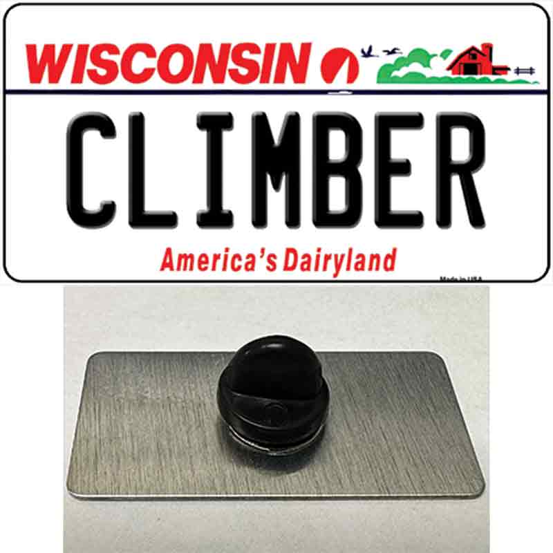 Climber Wisconsin Novelty Metal Hat Pin