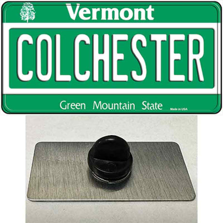 Colchester Vermont Novelty Metal Hat Pin