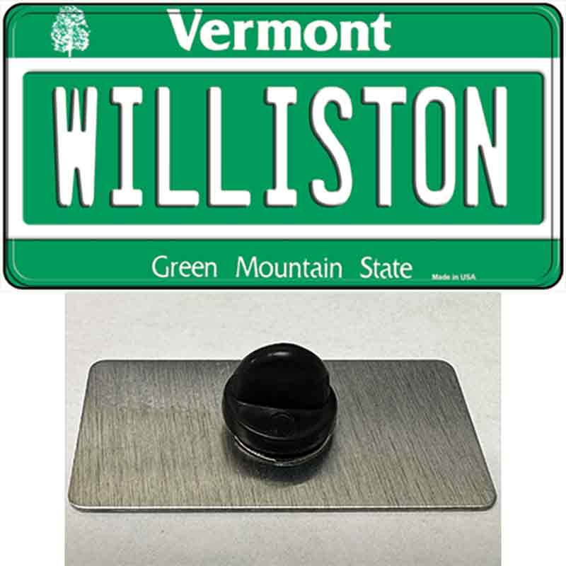 Williston Vermont Novelty Metal Hat Pin