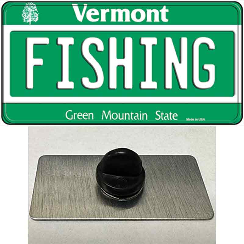 Fishing Vermont Novelty Metal Hat Pin