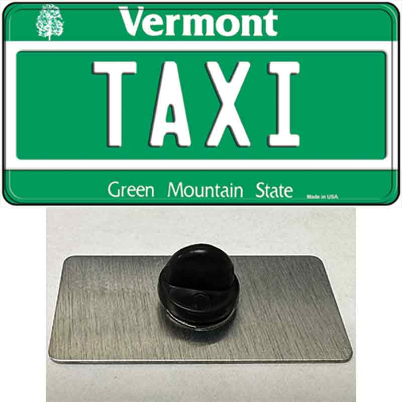 Taxi Vermont Novelty Metal Hat Pin